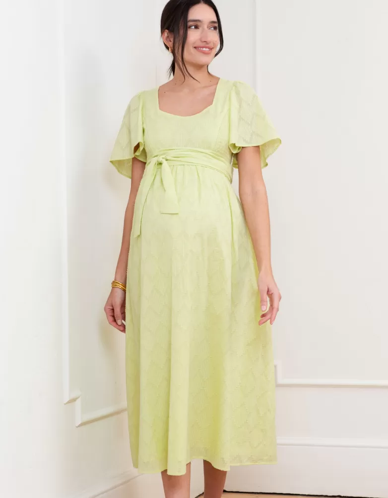 Seraphine Baumwoll-Broderie Umstands- und Stillkleid |