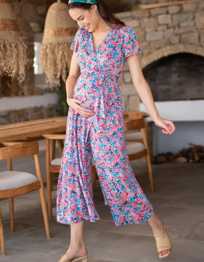 Seraphine Still- & Umstands-Jumpsuitkleid mit Blütenmuster |