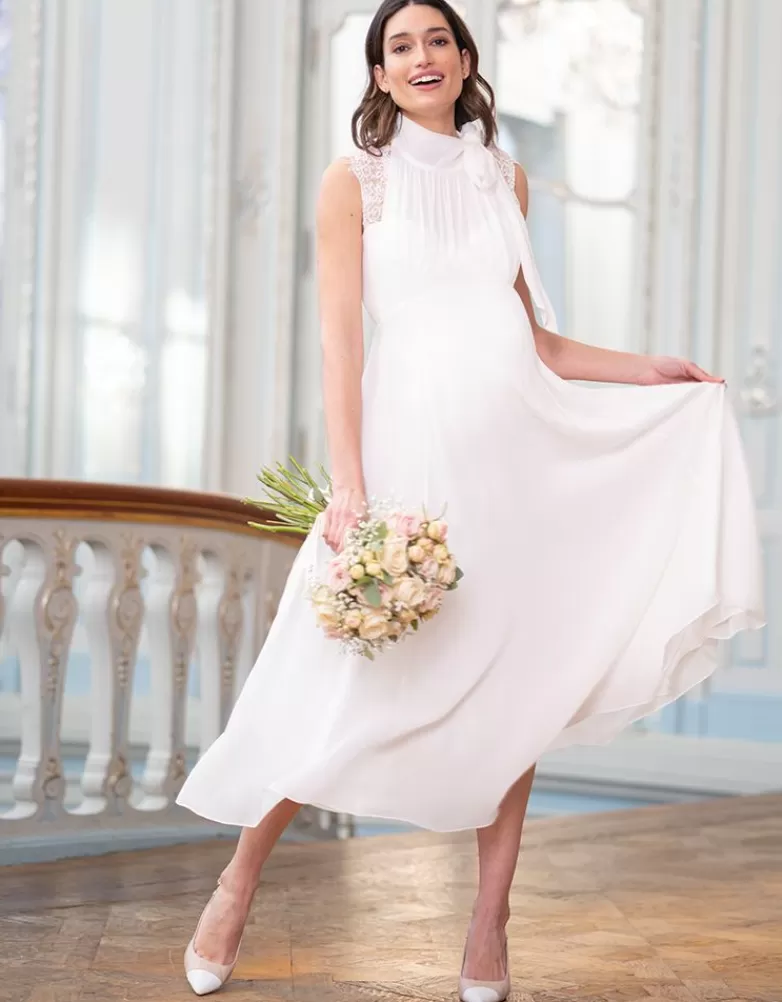 Seraphine Still- und Umstandsbrautkleid mit Schleife |