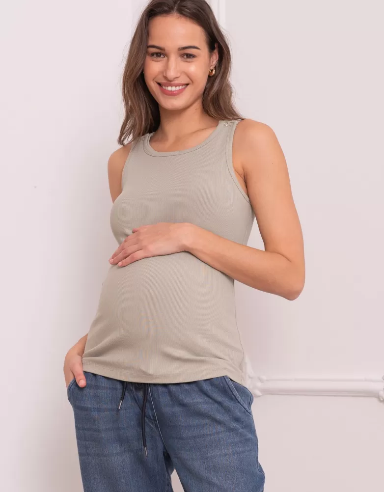 Seraphine Umstandsmode- und Still-Tanktop aus Jersey mit integriertem BH |